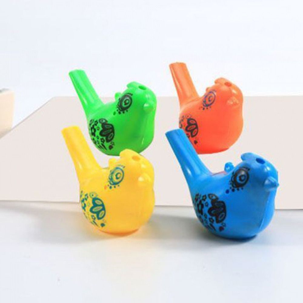 Kids Outdoor Music - 子供のためのカラフルな水の鳥のホイッスル、面白い音楽のおもちゃ、屋外のスポーツの描画、ノベルティ教育準備時間、5個