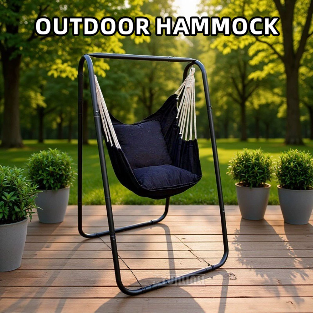 Kids Outdoor Hammock - スイングスタンドハンモックハンギングチェア、簡単設置、屋内屋外家庭用子供用ロッキングチェア、大人用ハンギングチェア
