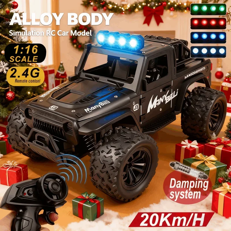 Kids Outdoor Games For Party - 1:16 リモコンカー ライトとサウンド付き 2.4GHz リモコンジープ 子供向け