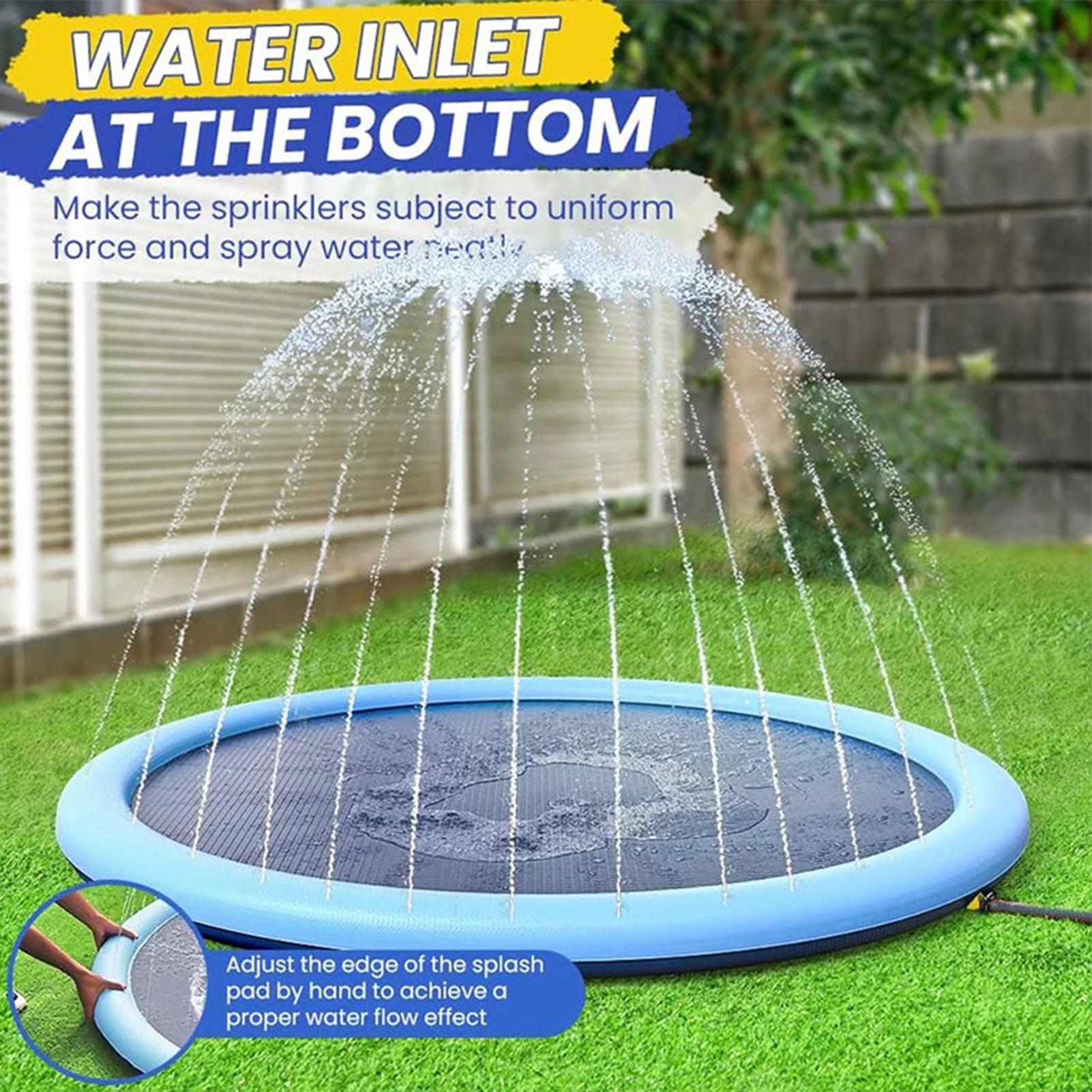 Kids Outdoor Mat - 150cm屋外キッズスプリンクラープレイパッドマット芝生ビーチ文字入りインフレータブルウォーターパッドスプレー水遊びマットビーチクッション