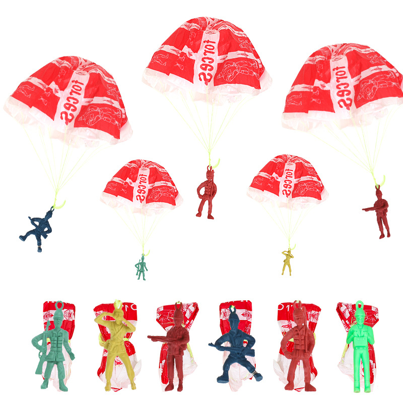 Kids Outdoor Games For Party - プラスチック製の子供用パラシュートおもちゃ,屋外の兵士,手投げ,新しいスポーツゲーム,ギフト,10個