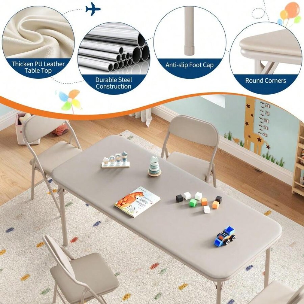 子供用アクティビティテーブルセット 折りたたみ式プレイテーブ - Kids Outdoor Furniture のレビューと価格