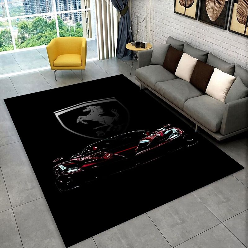 レトロ F-Ferrarii レーシングカー モト ノンスリ - Kids Outdoor Mat のレビューと価格
