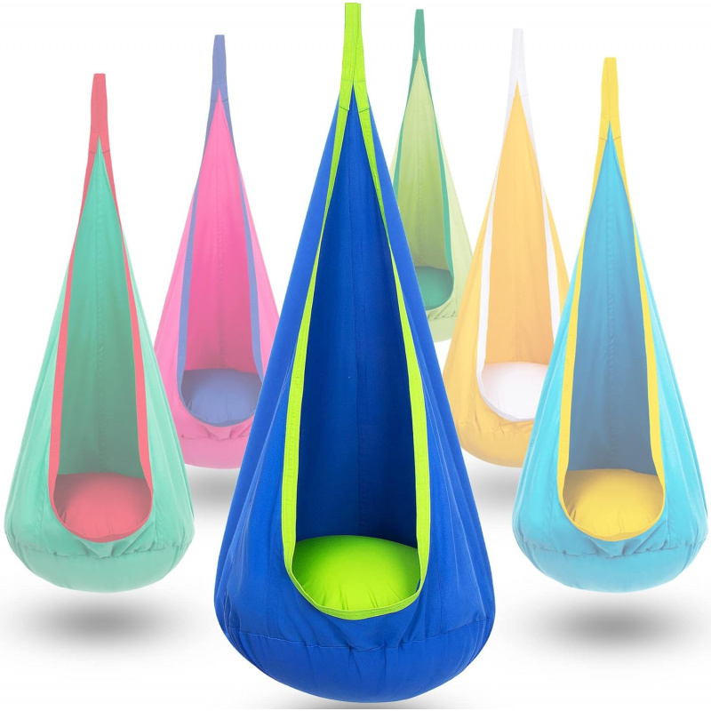 子供用ハンギングポッドスイングハンモックチェア、空気注入式ク - Kids Outdoor Hammock のレビューと価格
