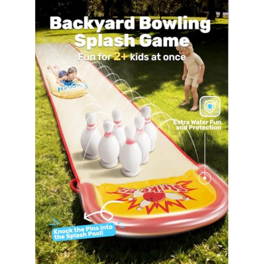 子供向け裏庭屋外遊び：20フィートの芝生用ウォータースライド - Kids Outdoor Slide Set のレビューと価格