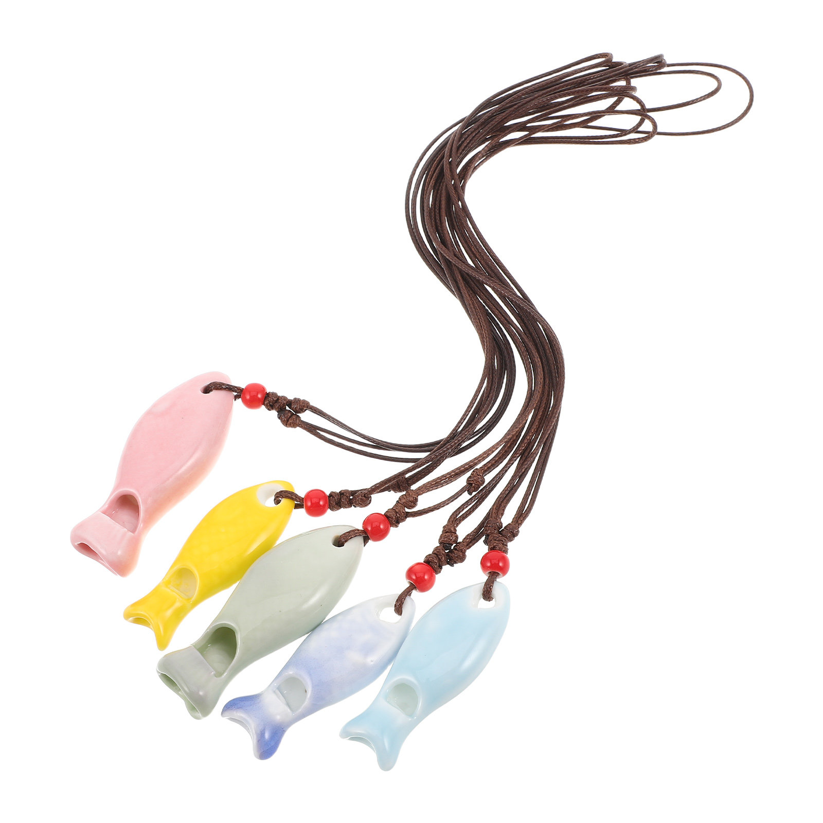 5 個セラミックフィッシュホイッスルペンダントネックレス手作 - Kids Outdoor Instruments のレビューと価格
