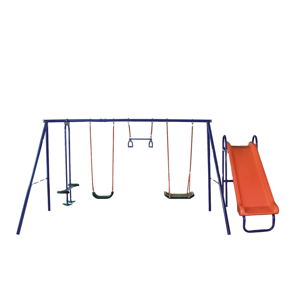 卸売格安6ステーション屋外ガーデンキッズダブルシート遊具スイ - Kids Outdoor Slide Set のレビューと価格