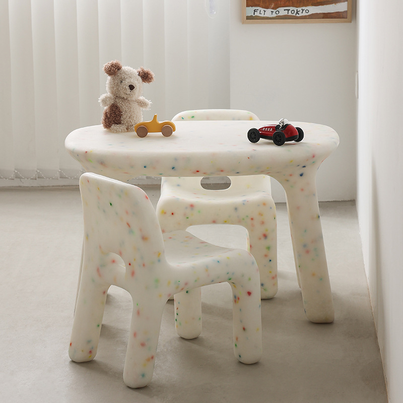 子供用学習机と椅子セット、背もたれ付き、かわいいロースツール - Kids Outdoor Furniture のレビューと価格
