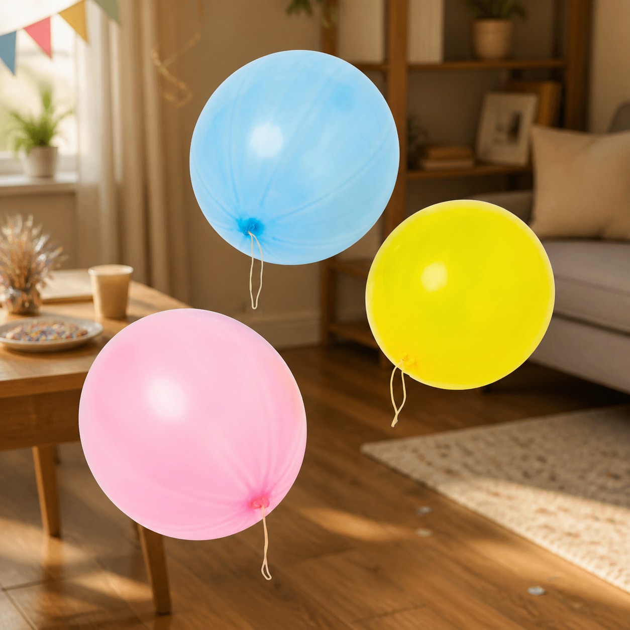 6個入りマルチカラーパンチバルーン、ゴムバンドハンドル付き、 - Kids Outdoor Games For Party のレビューと価格