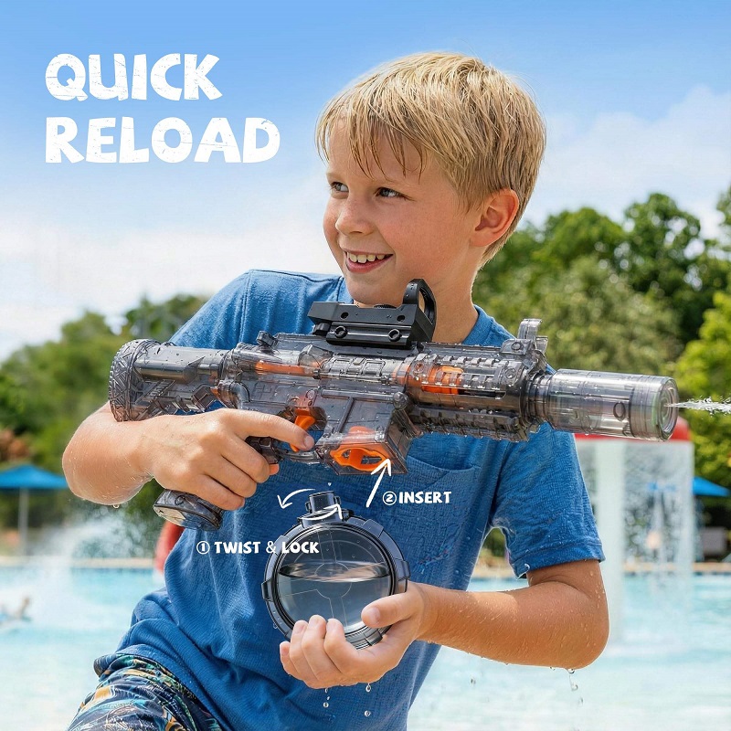 M416キッズLEDフラッシュライト電動水鉄砲高圧速射ソーカ - Kids Outdoor Music のレビューと価格