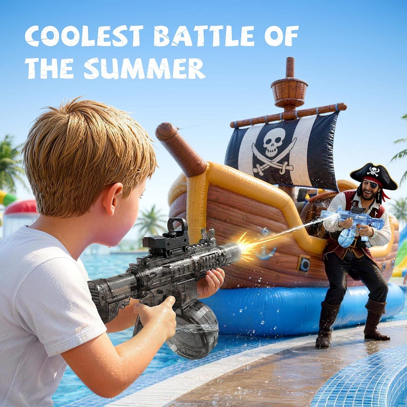 M416キッズLEDフラッシュライト電動水鉄砲高圧速射ソーカ - Kids Outdoor Music のレビューと価格