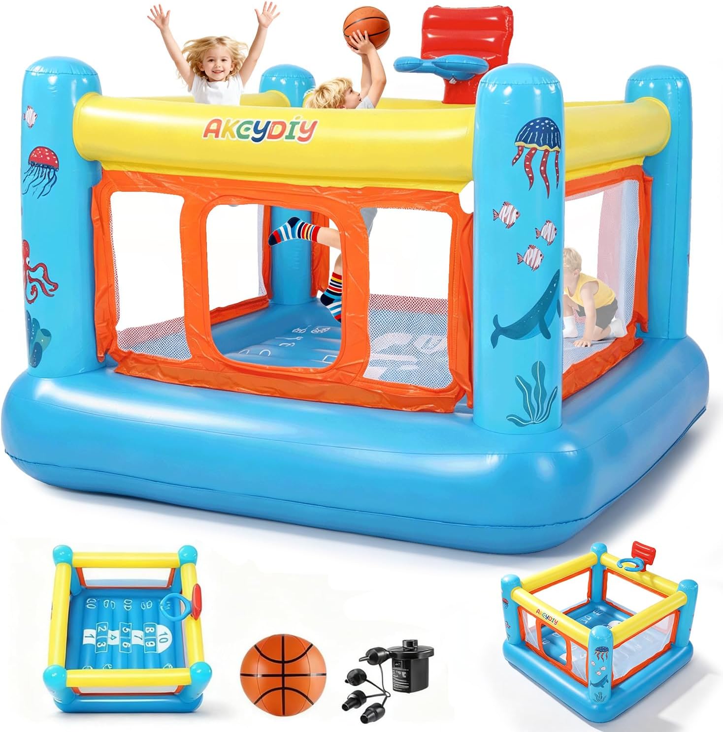 バウンスハウス、子供用PVC製インフレータブルバウンスハウス - Kids Outdoor House のレビューと価格