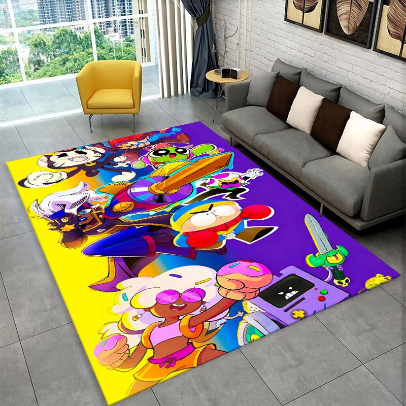 漫画B-Brawlゲーム滑り止めエリアラグ、リビングルーム、 - Kids Outdoor Mat のレビューと価格