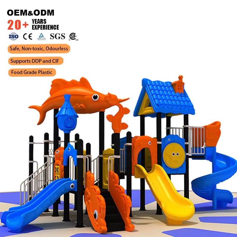 工場直販 オーシャンテーマ キッズ屋外遊具 マルチスライドセ - Kids Outdoor Slide Set のレビューと価格