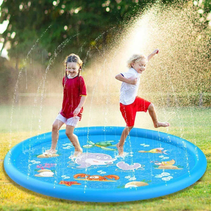 水スプラッシュプール子供屋外面白いおもちゃ子供インフレータブ - Kids Outdoor Mat のレビューと価格