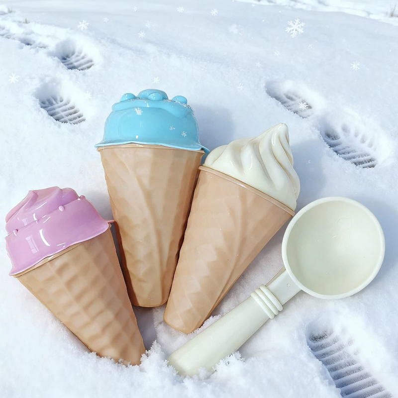 子供用アイスクリームコーン型砂遊びおもちゃセット、夏のビーチ - Kids Outdoor Tools のレビューと価格