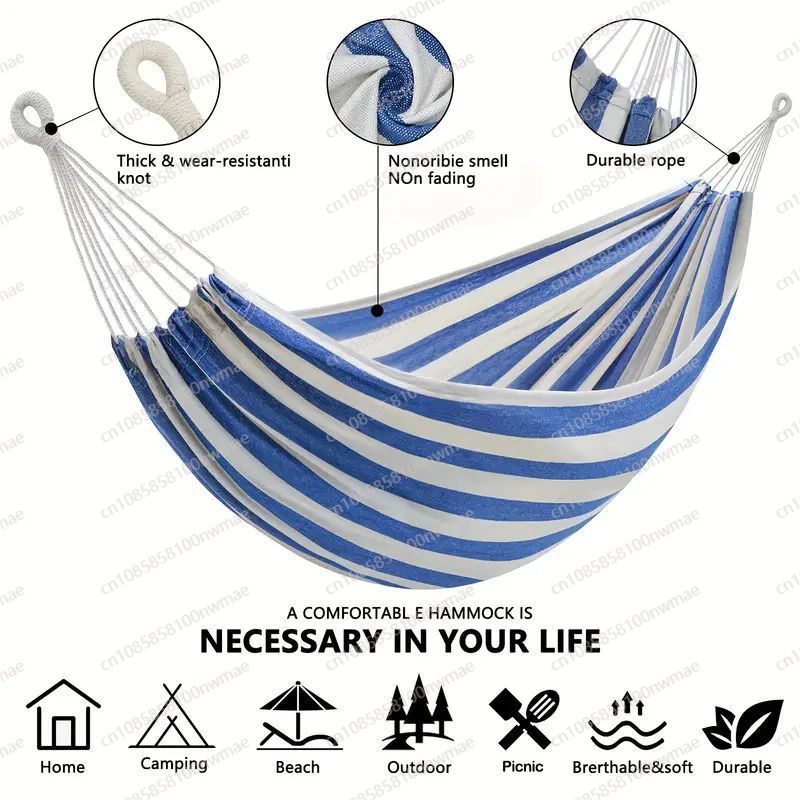 ダブルキャンバススティックレスシングルハンモックアウトドアキ - Kids Outdoor Hammock のレビューと価格