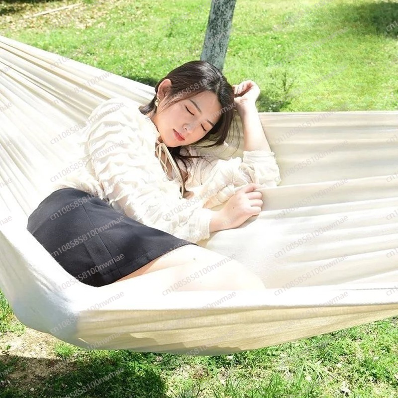 ダブルキャンバススティックレスシングルハンモックアウトドアキ - Kids Outdoor Hammock のレビューと価格