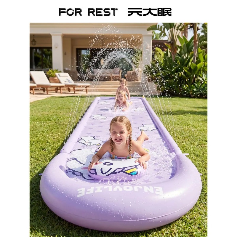 新しいユニコーンキッズ用インフレータブルウォータースライドマ - Kids Outdoor Mat のレビューと価格