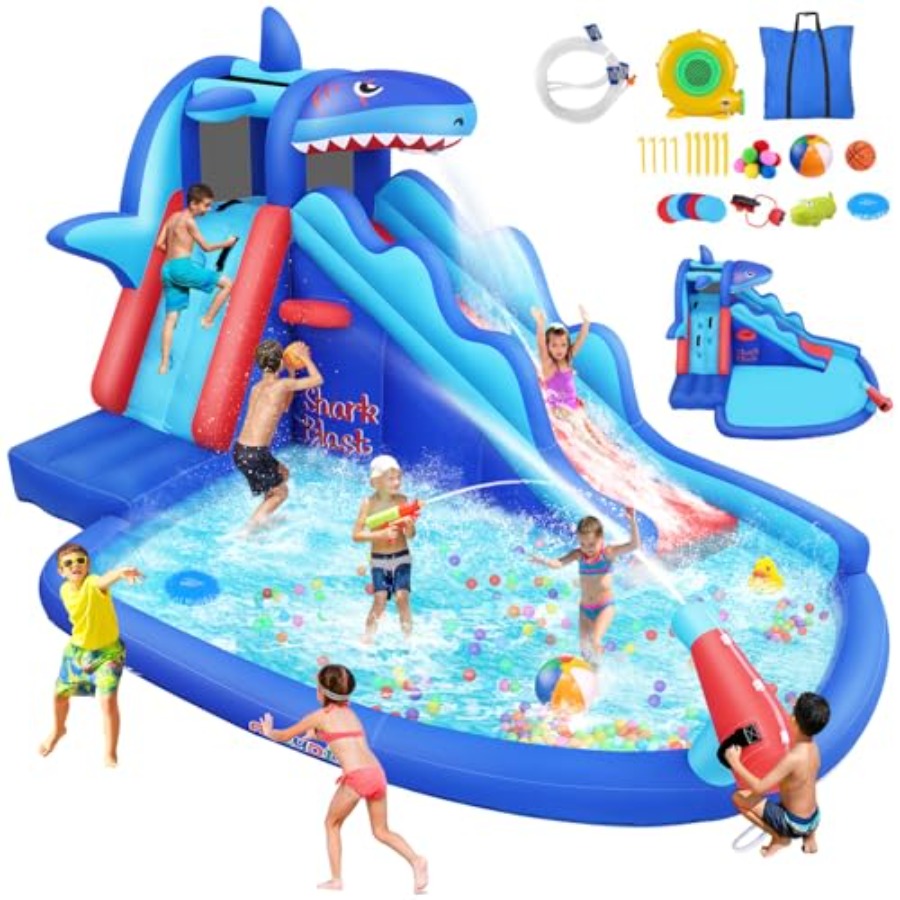 屋外/屋内兼用インフレータブルウォータースライドバウンスハウ - Kids Outdoor House のレビューと価格