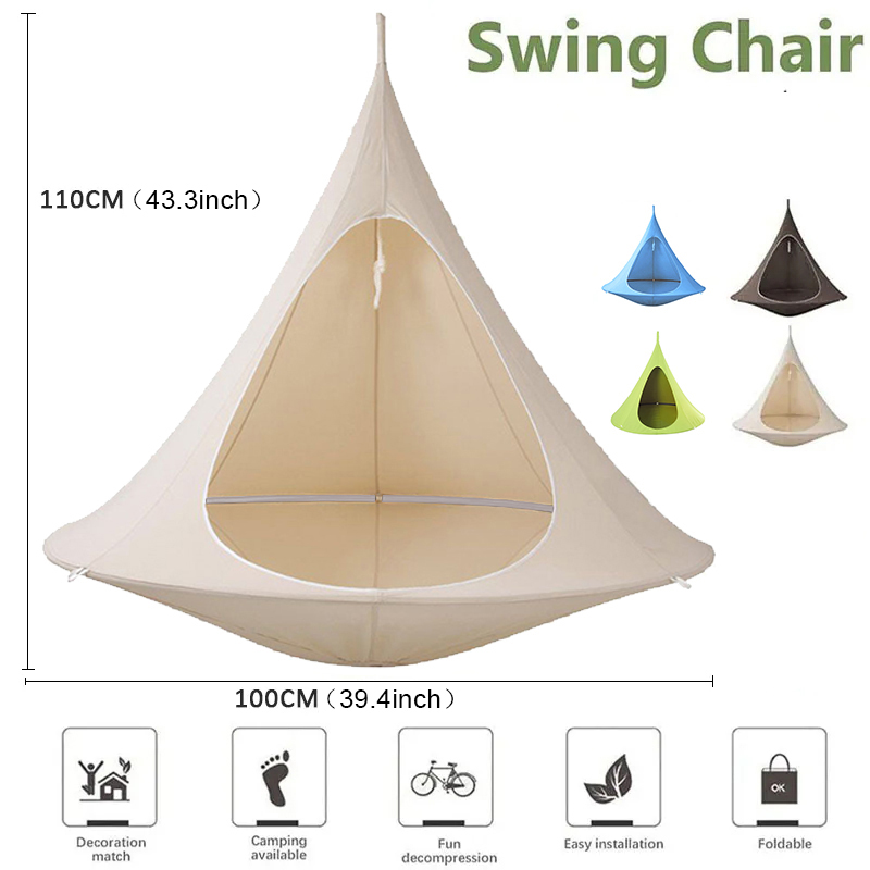 屋外防水ハンモック ダブルカクーンハンギングチェア 耐荷重8 - Kids Outdoor Furniture のレビューと価格