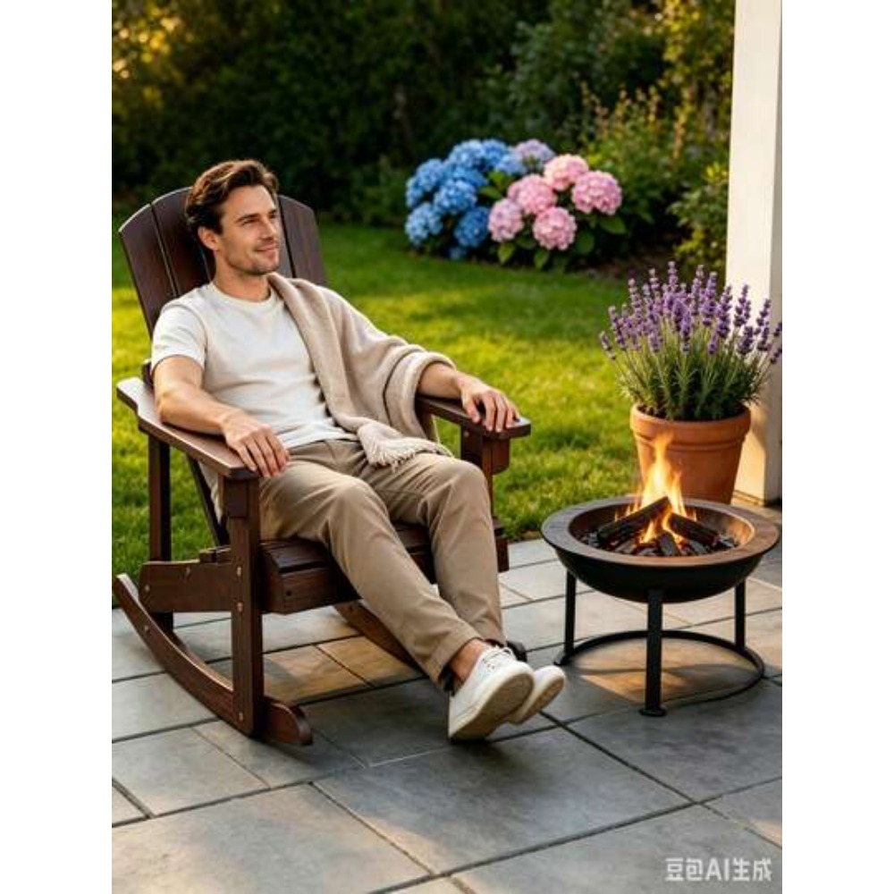屋外用木製キッズアディロンダックロッキングチェア、スラットシ - Kids Outdoor Adirondack Chair のレビューと価格