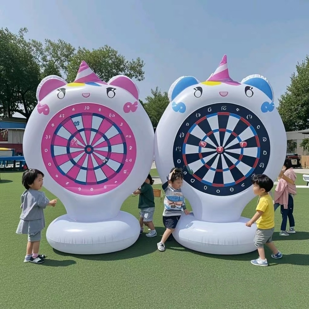 インフレータブルユニコーン投げゲームターゲット粘着ダーツ屋外 - Kids Outdoor Games For Party のレビューと価格