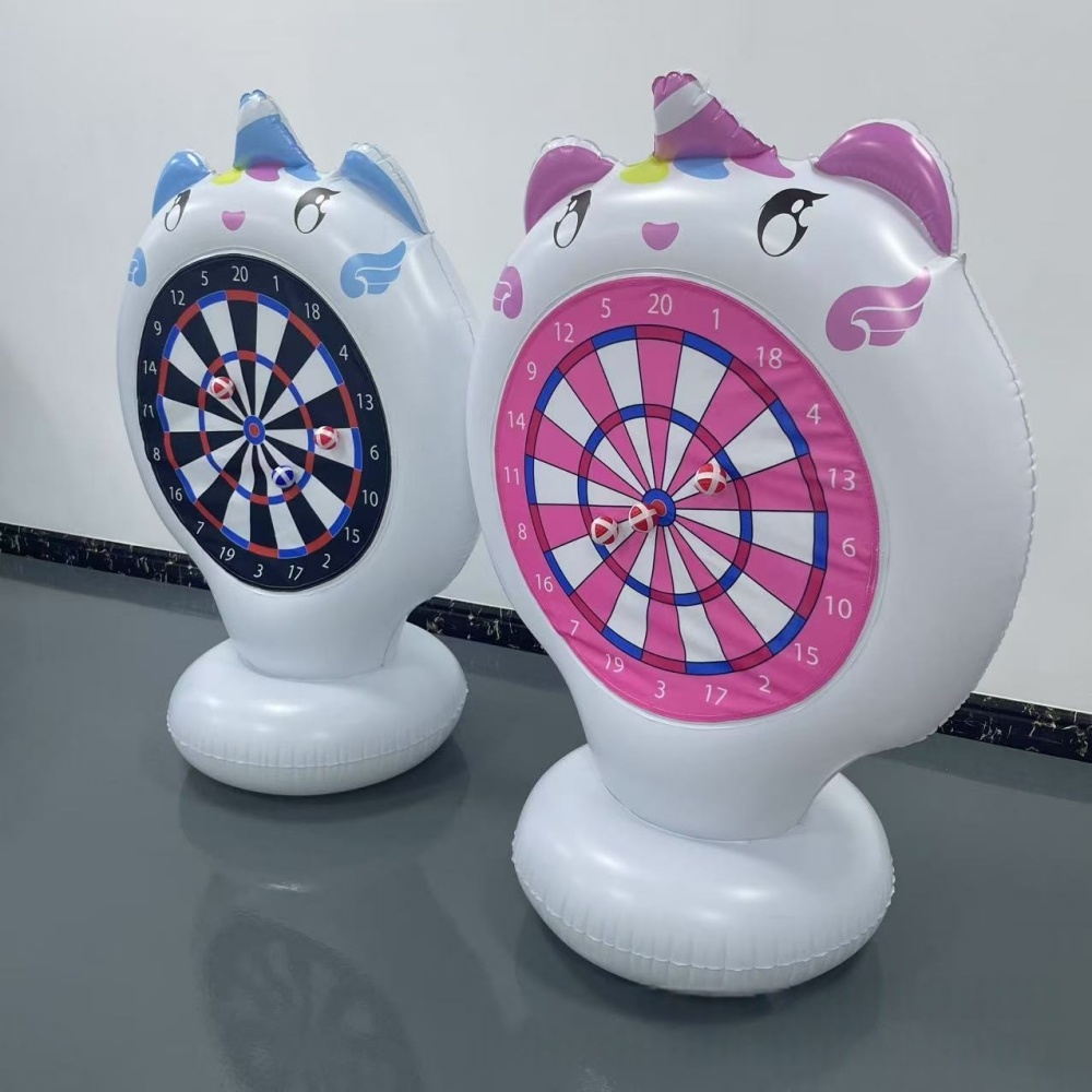 インフレータブルユニコーン投げゲームターゲット粘着ダーツ屋外 - Kids Outdoor Games For Party のレビューと価格