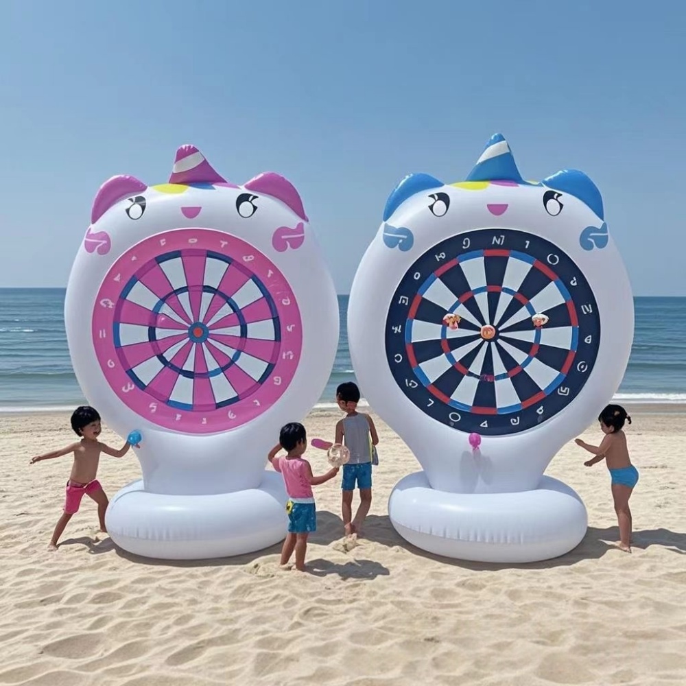 インフレータブルユニコーン投げゲームターゲット粘着ダーツ屋外 - Kids Outdoor Games For Party のレビューと価格