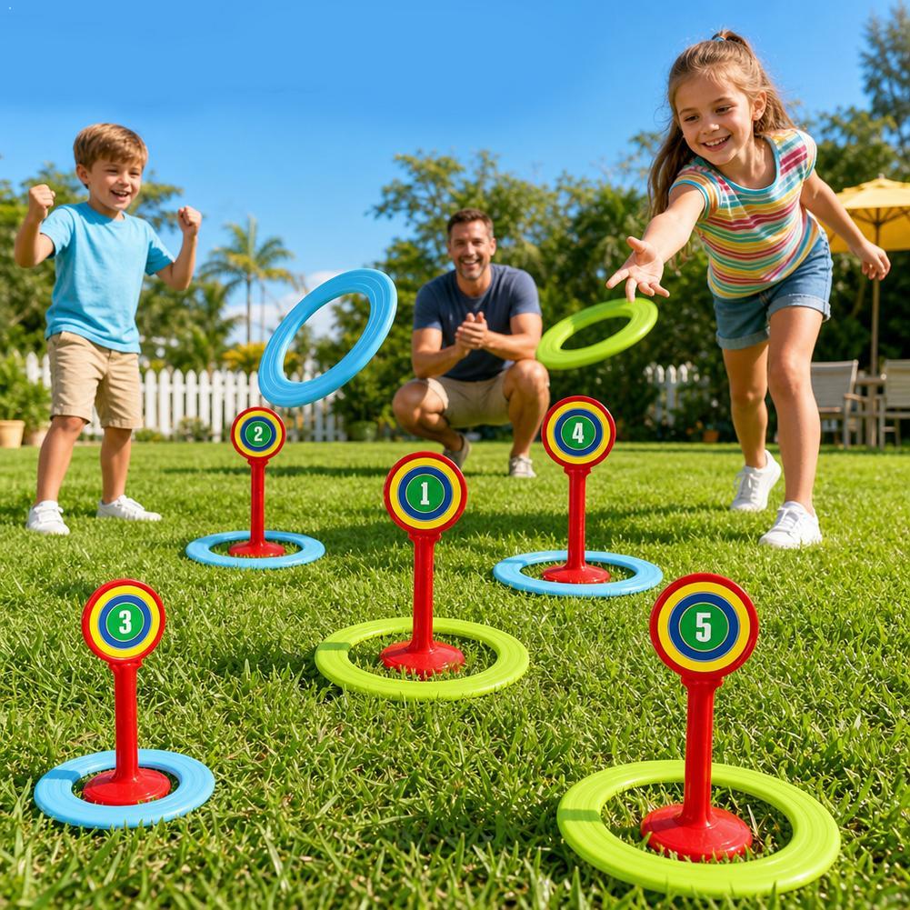 子供用プラスチック製ゲームセット、屋外芝生・ビーチ・庭用スポ - Kids Outdoor Games For Party のレビューと価格