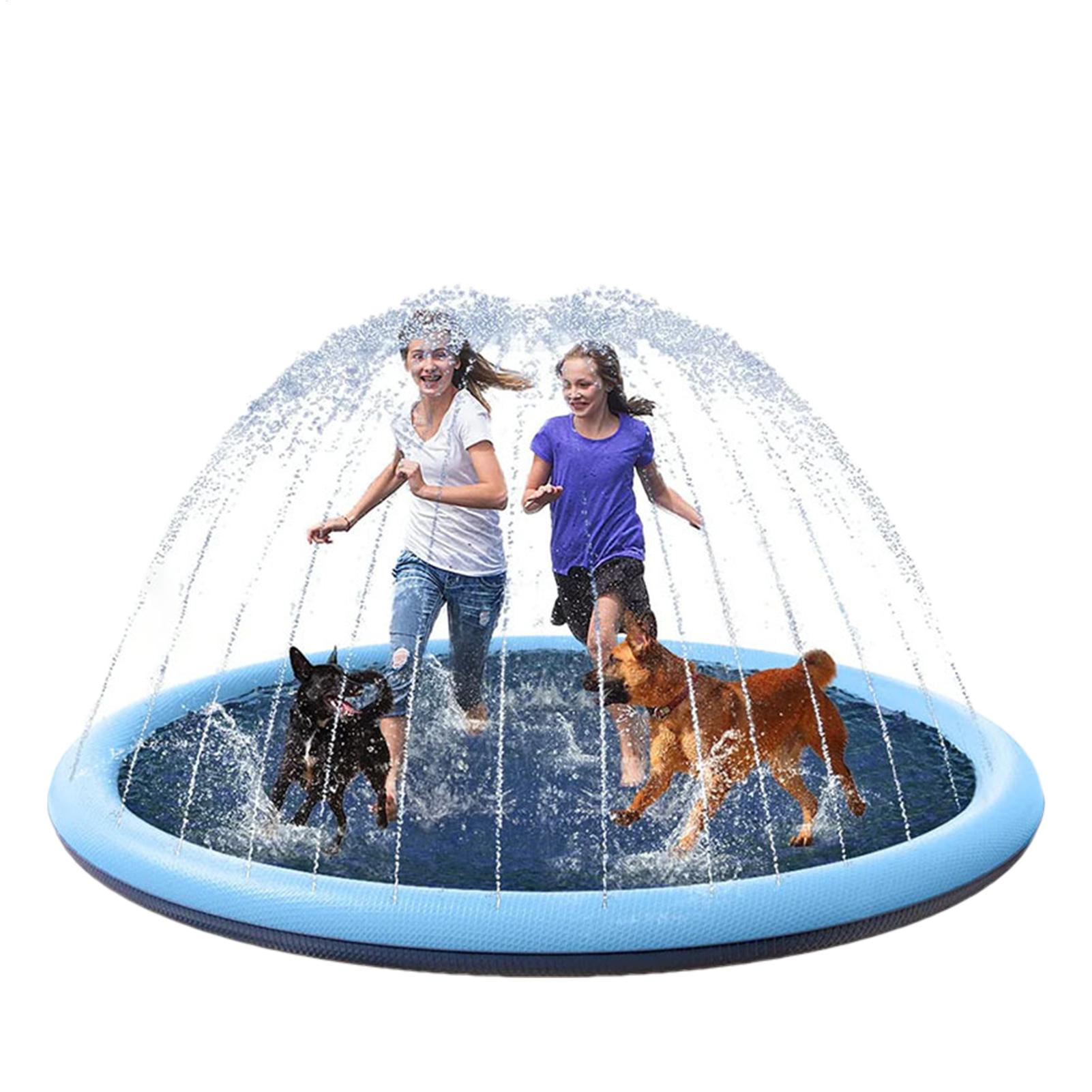 子供用スプリンクラープレイマット、スプレー付き滑り止めウォー - Kids Outdoor Mat のレビューと価格