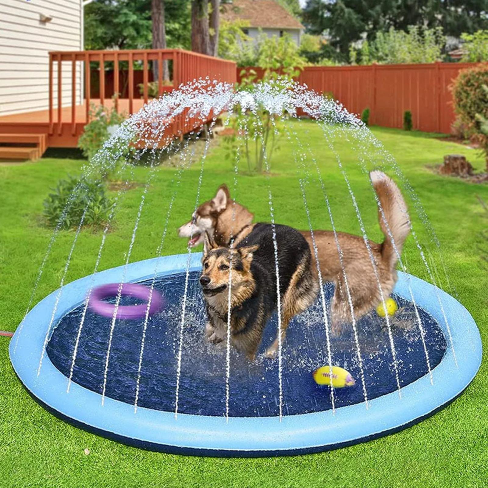 子供用スプリンクラープレイマット、スプレー付き滑り止めウォー - Kids Outdoor Mat のレビューと価格