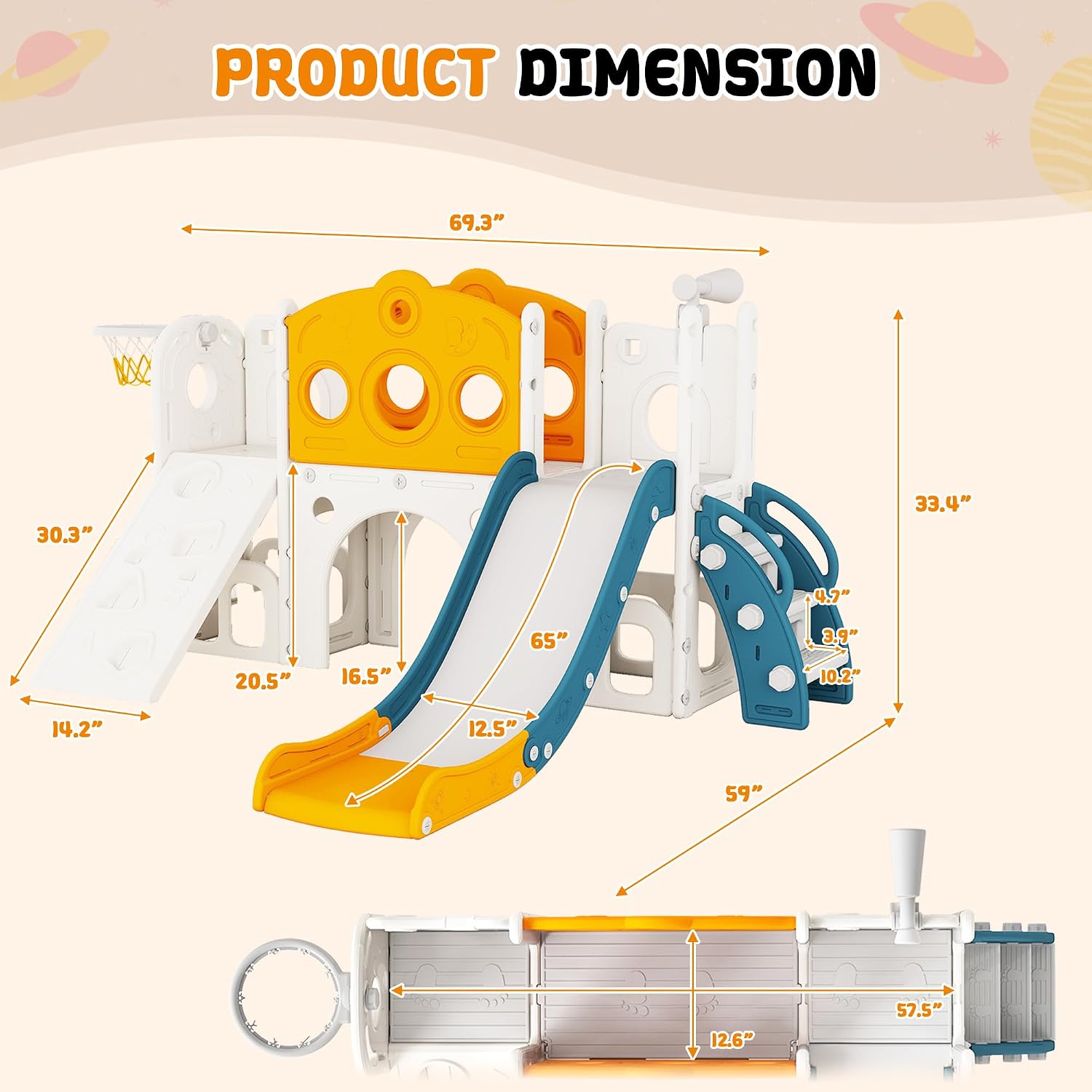 9 in 1幼児用滑り台セット、屋内外で遊べる子供と赤ちゃん - Kids Outdoor Slide Set のレビューと価格