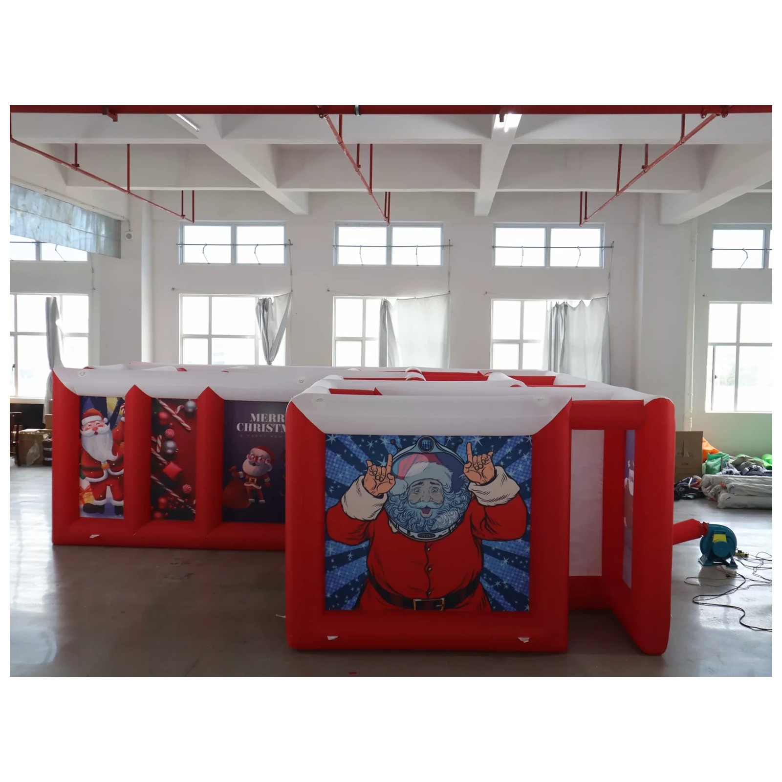 大型赤白平屋根インフレータブル迷路 3×6m 10×20フィ - Kids Outdoor Games For Party のレビューと価格
