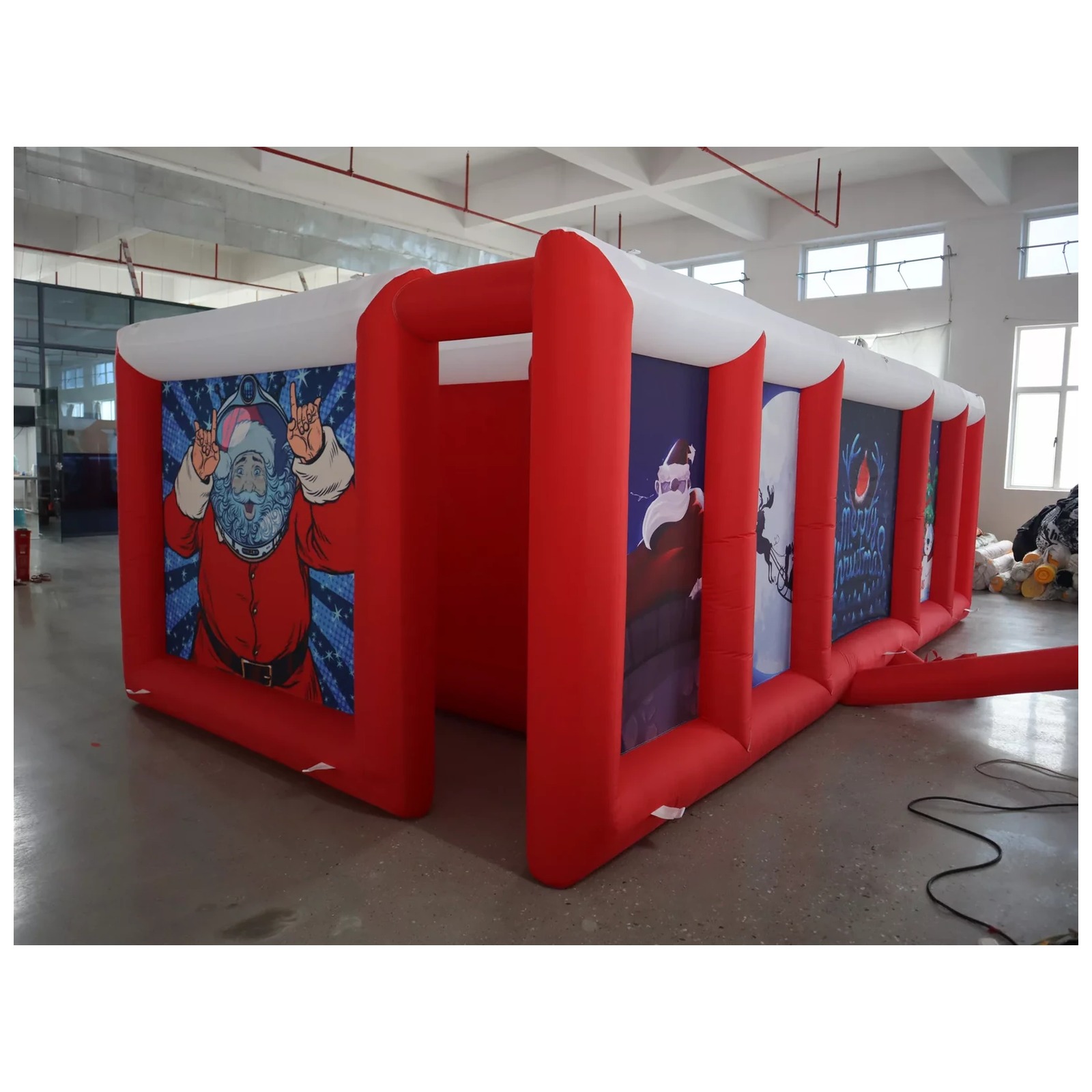 大型赤白平屋根インフレータブル迷路 3×6m 10×20フィ - Kids Outdoor Games For Party のレビューと価格